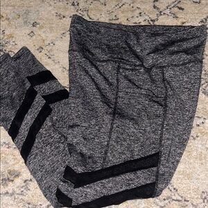 Gray and Black Leggings
